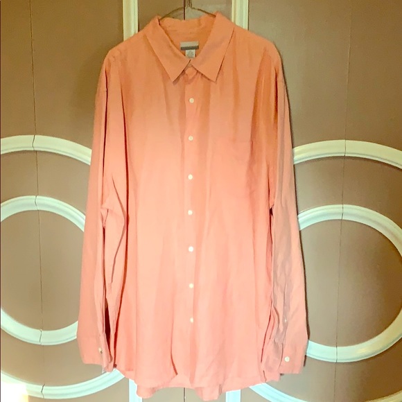 Linen Shirt Mens Size XXL Long Sleeves Breakwater - Picture 1 of 5